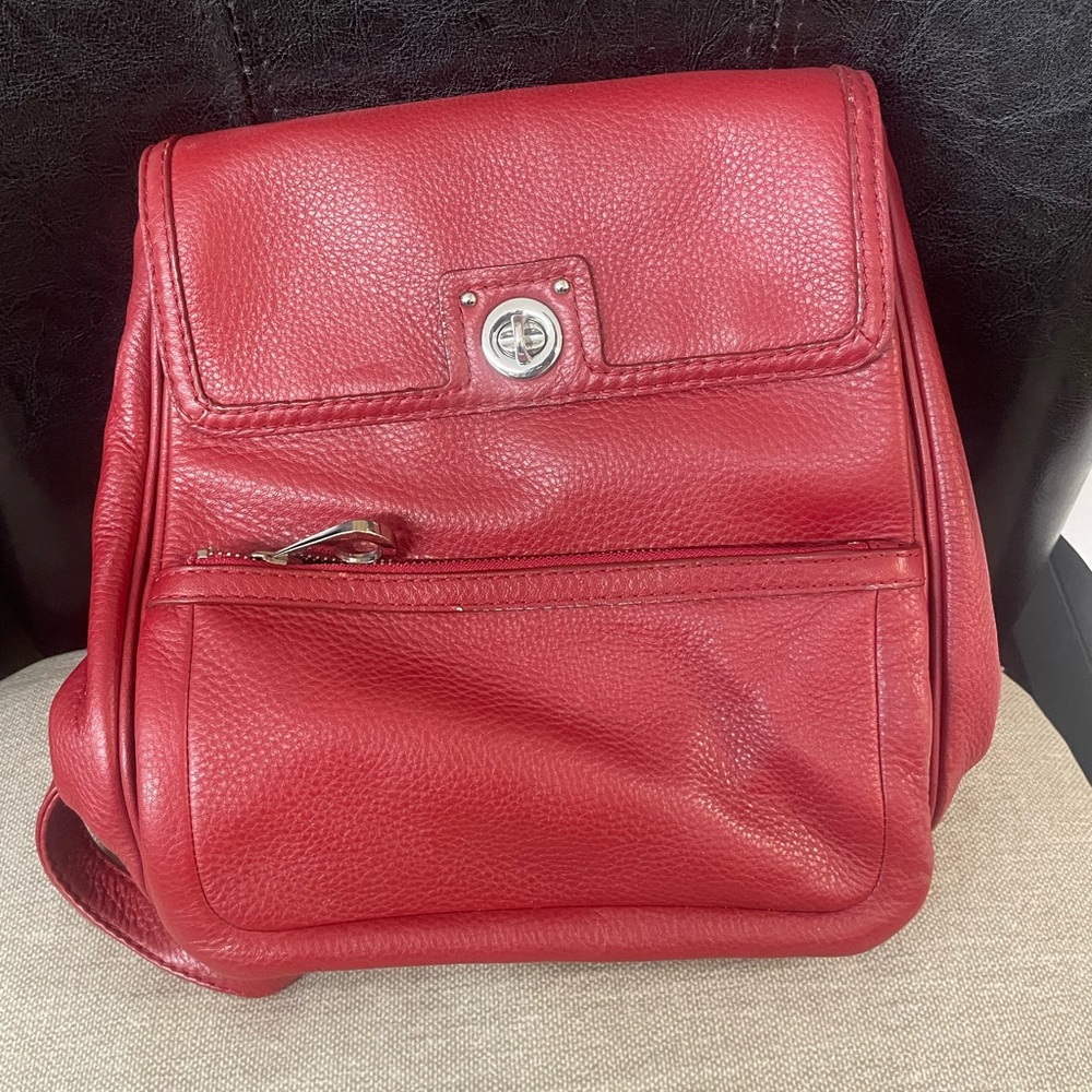 Vintage Pelle Studio Red backpack purse